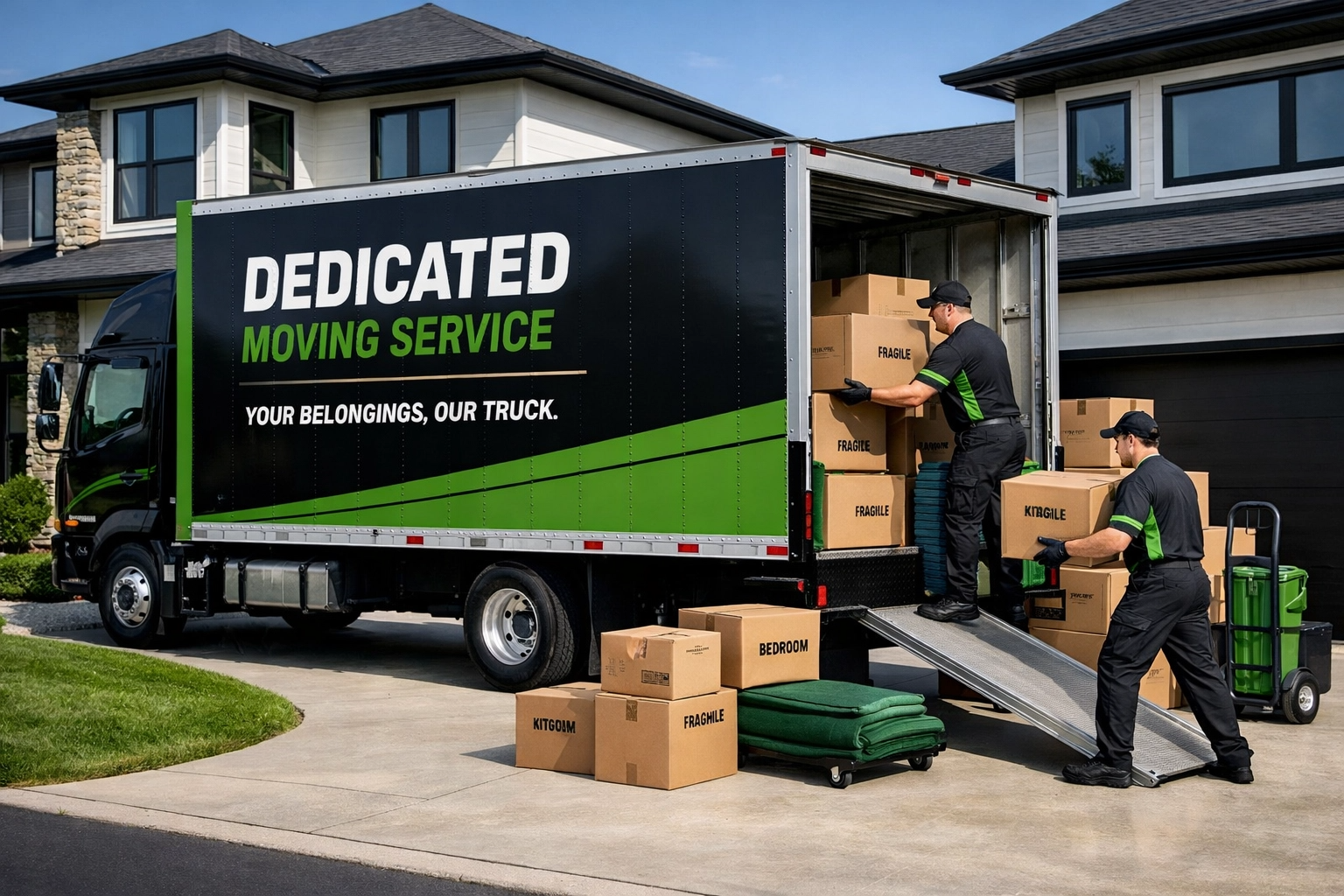 Local moving company truck in Austin TX